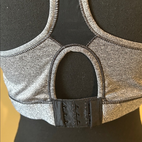 Champion High Support Gray Sports Bra with Black Mesh Detail Size 38DD - NWT - Picture 10 of 12